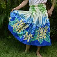 Jupe Hawaïenne Hula Brodé Personnalisée OEM pour l'Automne, en Tissu Doux et Respirant, Costume de Danse Florale Tropicale pour Festival Culturel