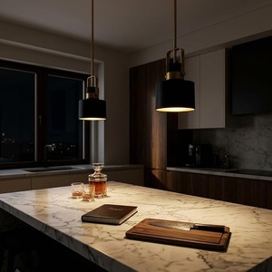 Lámpara Colgante de Metal Negra, Ecológica, Duradera y Contemporánea, Lámpara de Techo para Isla de Cocina, Comedor, Bar, Hogar - Product Image 5