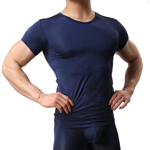 Camiseta de Poliéster de Manga Corta para Hombre, Cuello Redondo, Corte Ajustado, Secado Rápido, Color Azul Marino, Estilo Casual, Marca INDEX APPAREL - Product Image 6