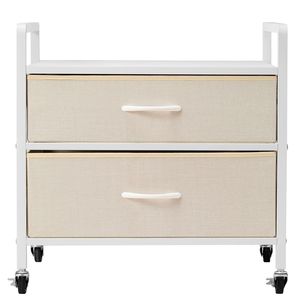 Support de mini-réfrigérateur de 176 lb avec 2 tiroirs et 4 roulettes pivotantes, chariot de rangement mobile, table pour mini-réfrigérateur - Product Image 1