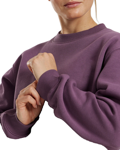 Sudadera Extra Grande de Primera Calidad para Mujer, Cuello Redondo, Último Diseño, Hombros Caídos, Logotipo Frontal, Sudadera Extra Grande para Mujer - Product Image 5