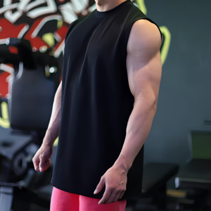 Camisetas de Tirantes Deportivas para Hombre de Color Sólido de Alta Calidad con Logotipo Personalizado, Camisetas de Tirantes Informales Cómodas y Ligeras para Hombre - Product Image 3