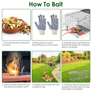 2 Pezzi Gabbia per Animali Domestici in Acciaio Zincato 24X7.48X8.27IN, Trappola Pieghevole a Rilascio Facile per Gatti di Piccola Taglia - Product Image 3