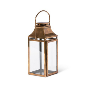 Black Iron Lantern With Glass Panels And Decorative <b>Top</b> For Home Decoration Handmade Candle Lanterns On Sale - Product Image 2