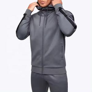 Chándal de hombre con logotipo personalizado OEM, ropa deportiva activa para correr, chándal en blanco a rayas laterales con cremallera para hombre y mujer - Product Image 2