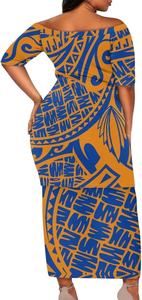 Vêtements de couple élégants de haute qualité, robe de soirée pour femme, chemise pour homme assortie, imprimé polynésien, robes de fête pour femmes - Product Image 5