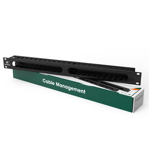 Gestion des câbles, organisateur de câbles réseau en acier laminé à froid 19 pouces 1U, montage en rack, en stock - Product Image 1