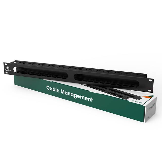 Cable Management 19 Inch 1U Cold Rolled Steel Rack Mount Network Cable Organizer in Stock