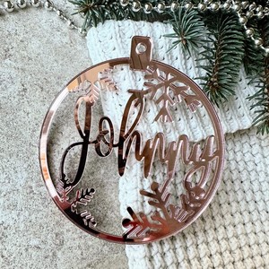 Personalized Christmas <b>Tree</b> <b>Ornament</b> Custom Name Snowflake Hanging Decoration Holiday Gift Wholesale - Product Image 5
