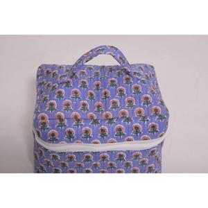 Bolsa de Maquillaje Grande de Algodón Acolchado con Diseño Floral, Hecha a Mano, Ligera, Ecológica, para Uso Diario, Organizador de Cosméticos, Bolsa de Viaje - Product Image 6