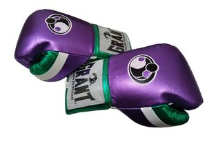 Guantes de Boxeo de Piel de Vacuno Elástica con Acabado Brillante para Hombre, con Cierre de Cordones, Tonos Perlados Metálicos, Látex de 12 mm - Product Image 6