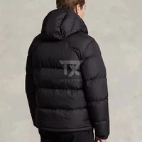Veste à bulles en toile personnalisée fabriquée au Pakistan pour hommes, nouvelle conception d'hiver, à capuche, imperméable, respirante, col montant, logo sur le devant