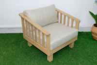 Juego de sofá con Base de madera de Acacia de diseño moderno de alta calidad con tela Beige para el hogar, Villa, Hospital, para uso en la sala de estar