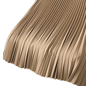 Jupe Maxi d'été pour femmes, plissée, couleur unie, élastique, taille haute, jupe pour femmes, décontractée, en coton mélangé, ligne A lisse - Product Image 5