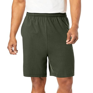 High Quality Men Plain Cotton Shorts Elastic Waist Casual Summer Lounge Shorts Custom OEM <b>Bulk</b> Manufacturer - Product Image 1