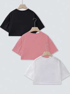 Camisetas cortas personalizables con estampado puff para mujer, venta al por mayor, camiseta de alta calidad, corte holgado, camiseta corta de verano, camisa para mujer, color personalizado - Product Image 3