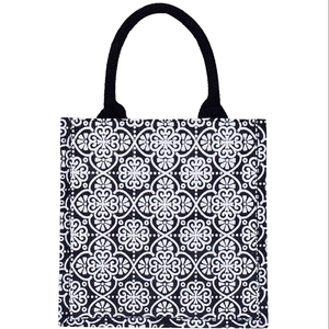 Decorative Pattern <b>Fabric</b> Tote <b>Bag</b> with Handles Reusable Carry <b>Bag</b> for Shopping Grocery Packaging Daily Utility Use - Product Image 2