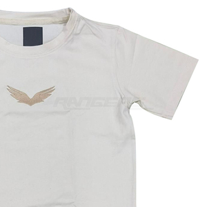 Camiseta Blanca de Algodón Elástica de Corte Regular con Bordado, Serigrafía, Logotipo Personalizado, Estilo Casual Urbano, Cuello Redondo - Product Image 4