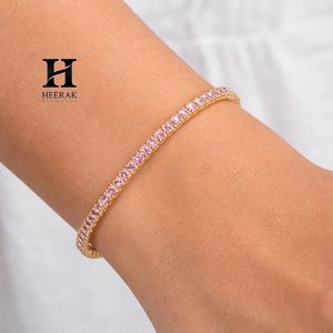 Pulsera de tenis con gemas rosas de primera calidad, diseño de joyería de alta gama en oro de 14K/18K - Product Image 3
