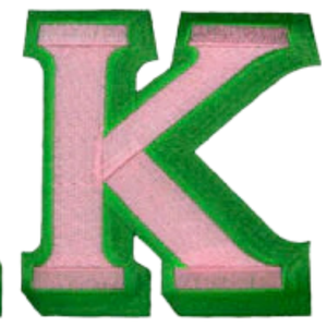 AKA Alpha Kappa Alpha - Juego de parches de letras individuales rosa y verde, bordados en chenilla, termoadhesivos o para coser, para ropa y bolsos - Product Image 3