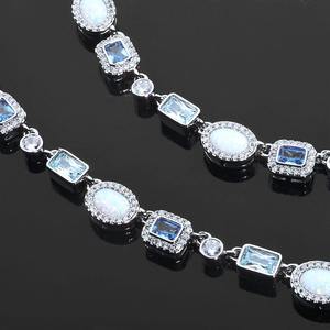 Hip Hop Moissanite Gemstone Tennis Chain <b>Necklace</b> Iced Out Luxury Street Fashion <b>Statement</b> Chain for Men Women - Product Image 2