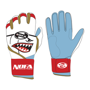 Guantes de Bateo Acolchados de Cuero Negro/Blanco NOFA, Cierre de Hebilla Ambidiestro, Guante de Entrenamiento de Béisbol Unisex para Adultos - Product Image 3