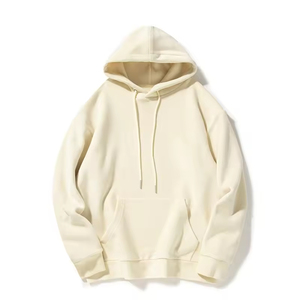 En gros Sweat à capuche oversize à épaules tombantes en molleton épais 100% Coton, chaud pour l'hiver, avec poche, teint uni - Product Image 5
