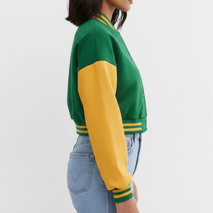 Best Selling Custom Logo Printed Knitted Waterproof Quilted Women's Varsity <b>Jackets</b> Thick Cotton Winter <b>Warm</b> Customized Colors - Product Image 1