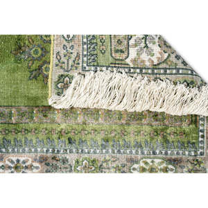 Alfombra de Oración Rectangular con Diseño Floral Verde, Estilo Oriental, Antideslizante, de Polipropileno con Pelo Medio - Product Image 2