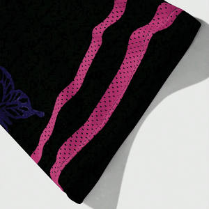 Camiseta de Fútbol Americano Unisex Oversize de Malla con Estampado de Mariposa Rosa, Estilo Urbano, Cuello en V, Transpirable, Poliéster, Ropa de Equipo OEM - Product Image 3