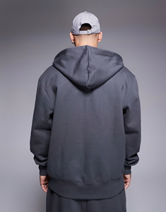 Sweat-shirt à capuche pour homme sur mesure, marron et crème, coupe classique, décontracté, en tissu French Terry, pour l'automne - Product Image 3