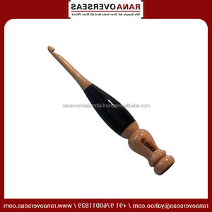 Mezcla de resina Agujas de tejer de madera Ganchos de ganchillo Mango de agarre suave ergonómico Regalos perfectos para ella a precio mayorista - Product Image 2