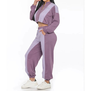 Nouvelle Collection 2026 – Vêtements d'Hiver 100% Coton de Haute Qualité pour Femme : Ensembles Décontractés Cropped et Pantalon Cargo Vintage de Qualité Supérieure - Product Image 3