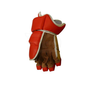 Best Design High Quality Men Lacrosse <b>Gloves</b> Soft Leather Breathable Comfortable Fit Adjustable Strap - Product Image 4