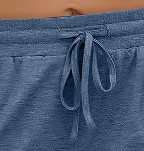 Pantalones cortos informales para mujer, pantalones cortos deportivos ligeros de cintura alta, transpirables, con cintura elástica, ajustados, para verano - Product Image 3