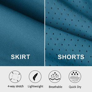 Conjunto de 2 piezas de secado rápido para mujer, elástico en 4 direcciones, ligero, con dos bolsillos laterales, pantalones cortos incorporados, transpirable, servicio OEM. - Product Image 6