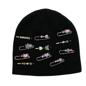 Bonnet en tricot personnalisé de qualité supérieure, en acrylique jacquard, avec impression graphique en strass, sublimation, vente en gros d'usine - Product Image 2