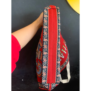 Handmade Thailand <b>Elephant</b> Tote Bag Woven Fabric Shoulder Bag with Zipper Thai Souvenir <b>Gift</b> Product From Thailand - Product Image 6