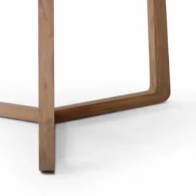 Table à manger sur piétement en teck massif, style minimaliste moderne, résistante à l'eau, écologique, fabriquée à la main pour usage commercial et résidentiel - Product Image 5