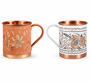 Taza de Viaje de Cobre con Tapa de Corcho, Diseño de Lujo, Reutilizable y a Prueba de Fugas para Café/Té, Venta al por Mayor de Ata International India - Product Image 1