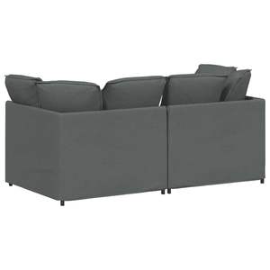 Canapé modulaire généreux en tissu gris foncé pour salon, avec rembourrage en mousse, confortable et élégant - Product Image 6
