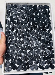 High Quality Black Tourmaline Druzy Natural Raw Crystal Cluster Mix Shape Loose Gemstone Color Play for Jewelry Making Trimurti - Product Image 2