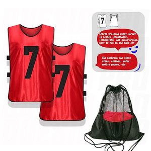 Scrimmage <b>Training</b> Vest 12 Pack Team Sports Pinnies Jerseys Adult Youth Soccer Practice <b>Bibs</b> Numbered Lightweight Breathable - Product Image 2