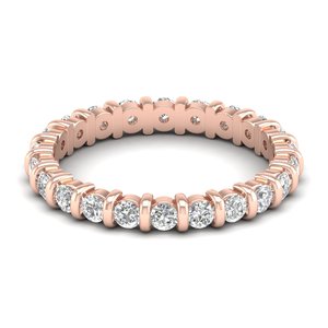 แหวนแต่งงานเพชรโมอิสซาไนต์ 14K ราคาส่ง REYES แหวนนิรันดร์สำหรับผู้หญิง ของขวัญวันครบรอบที่สมบูรณ์แบบ เครื่องประดับชั้นดี - Product Image 1