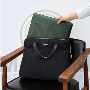 Green Leather <b>Laptop</b> <b>Sleeve</b> Case with Magnetic Closure and Protective Interior <b>Laptop</b> Cover - Product Image 4