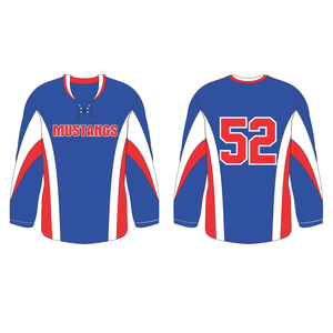 เสื้อฮอกกี้น้ำแข็งสไตล์วินเทจ ผ้าทวิลล์ ปักลายปักแบบกำหนดเอง ทรงโอเวอร์ไซส์ ผ้าหนา ชุดยูนิฟอร์มฮอกกี้ทีมแบบเรโทร - Product Image 1