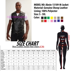 Nouvelle tendance veste sans manches en cuir véritable de meilleure qualité pour hommes, veste sans manches respirante pour hommes - Product Image 5