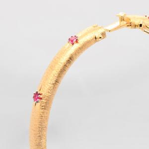 Bracelet jonc de luxe en argent sterling plaqué or rose incrusté de zircons cubiques. - Product Image 2