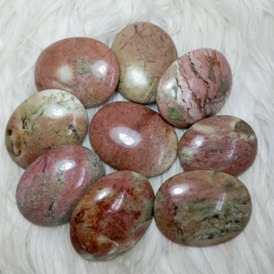 Venta al por mayor de alta calidad Natural Indonesia Rosa Unakite jaspe Palma piedra piedras preciosas artesanías curación cristal 45x35x15mm - Product Image 5