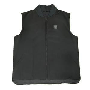 Gilet de travail pour homme en softshell noir personnalisé, entièrement zippé, multi-poches, coupe-vent sans manches, style décontracté chic - Product Image 3